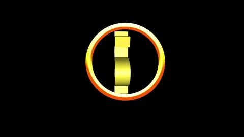 Graphic composition of the dollar sign rotating inside a golden circle Video stock 240762585