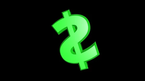 Graphic composition of green color moving dollar symbol Video stock 240762581