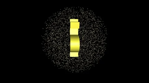 Graphic composition of moving dollar sign with expanding gold colored particles Stock-Footage 240762588