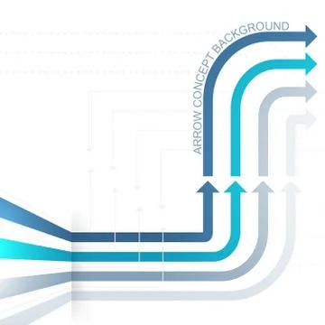 Graphic concept with arrows on a white background Stock Illustration