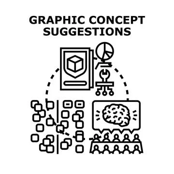 Graphic concept suggestions developing creative business ideas 스톡 일러스트