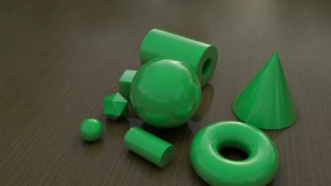 Graphic creation of realistic objects - Full HD - ProRes Stock Footage 144117177