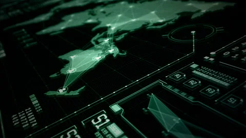 Graphic Dashboard Head-up display and Futuristic User Interface GUI, Future Stock Footage 221988834