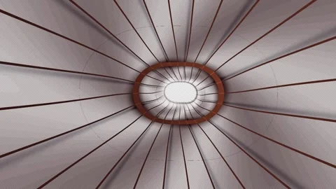 Graphic design of an abstract circular pattern in dark Stock Footage 340275634