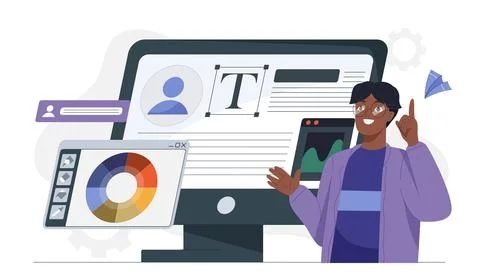 Graphic design and creativity. Vector illustration Illustrazione stock