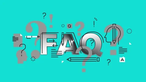 Graphic design animated of FAQ concept 스톡 동영상 340282704