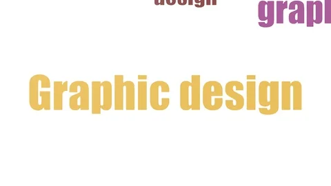 Graphic Design Animated Simple Word Cloud On White Background Vídeos de archivo 103098121