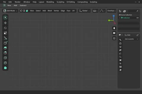 Graphic design application panel. Digital program for drawing toolbar Illustration