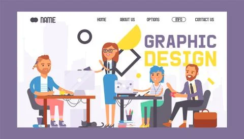 Graphic design banner web design vector illustration. Class with students Ilustración de archivo