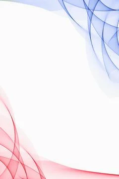 Graphic design of colored lines in the form of waves on white background Stock Illustration