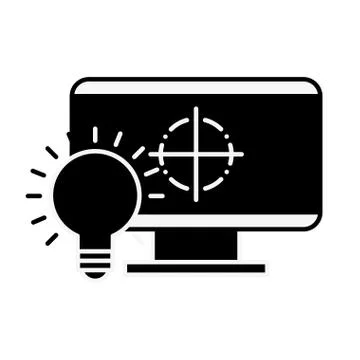 Graphic design computer bulb idea creativity 스톡 일러스트