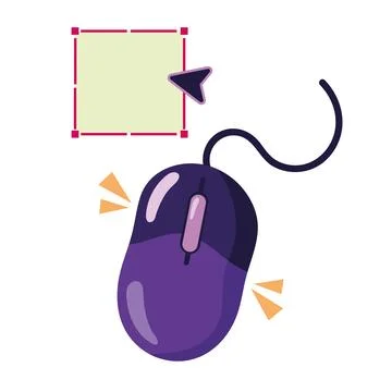 Graphic design computer mouse 스톡 일러스트