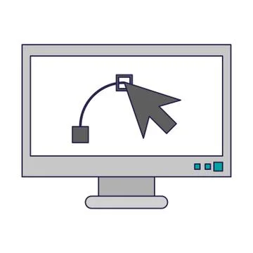 Graphic design computer software Stock Illustration