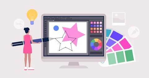 Graphic design concept Stock Illustration
