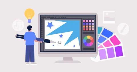 Graphic design concept Stock Illustration