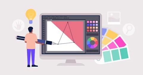 Graphic design concept Stock Illustration