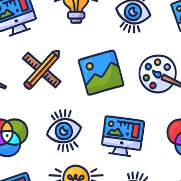 Graphic design creative seamless pattern. Hand drawn doodle Seamless pattern  Stock Illustration