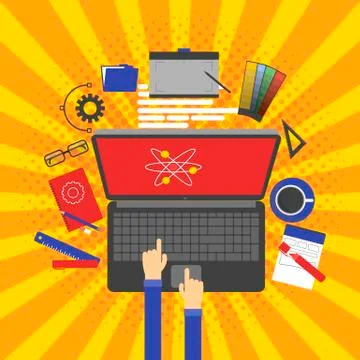 Graphic design, designer tools and software Stock Illustration