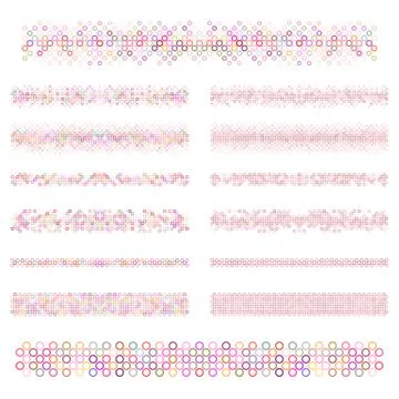 Graphic design elements - circle design line set Stock Illustration