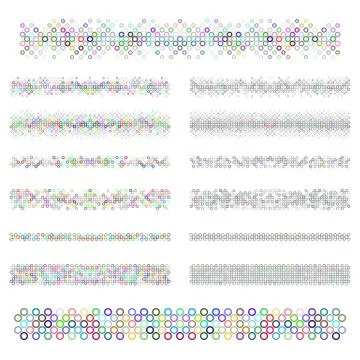 Graphic design elements - circle divider line set Stock Illustration
