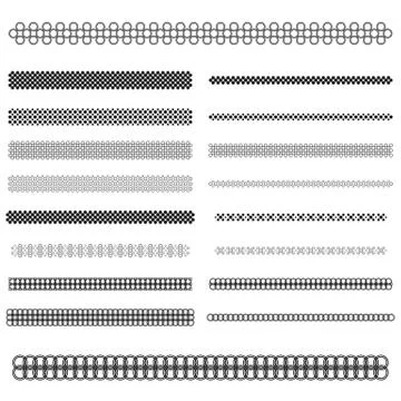 Graphic design elements - page divider line set Illustrazione stock