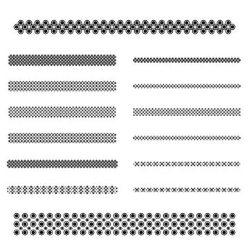 Graphic design elements - page divider line set Stock Illustration
