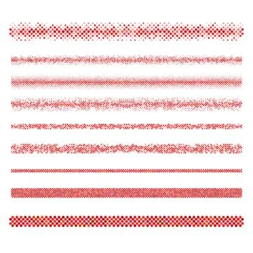 Graphic design elements - red page divider lines Иллюстрация