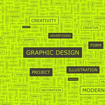 GRAPHIC DESIGN GRAPHIC DESIGN. Word cloud concept illustration. Wordcloud ... 写真素材