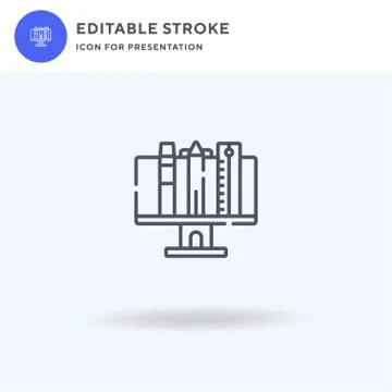 Graphic Design icon vector, filled flat sign, solid pictogram isolated on whi Illustrazione stock