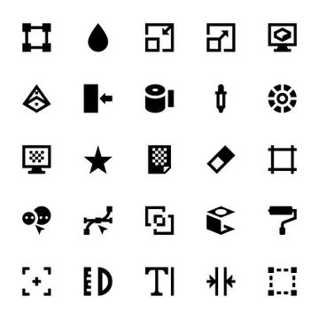 Graphic Design Icons Stock Illustration