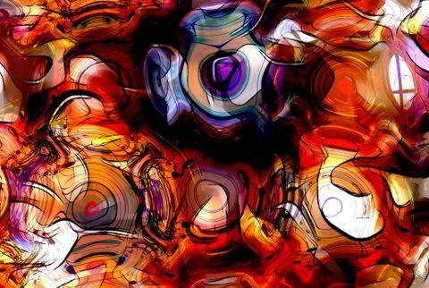 Graphic design illustration of notes and note lines in circle structure, music 스톡 일러스트