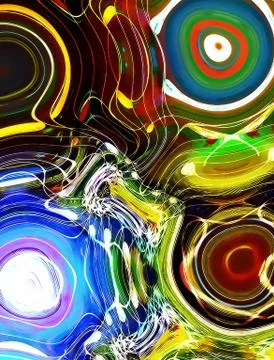 Graphic design illustration of notes and note lines in circle structure, music Stock Illustration