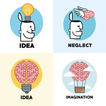 Graphic design of Mind and Thinking , vector illustration 스톡 일러스트
