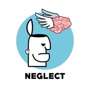 Graphic design of Neglect, vector illustration Stock Illustration