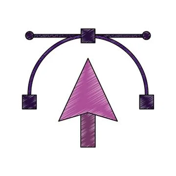 Graphic design pointer scribble Illustrazione stock