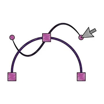 Graphic design pointer scribble Illustrazione stock