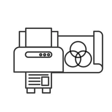 Graphic design printer copy paper 스톡 일러스트