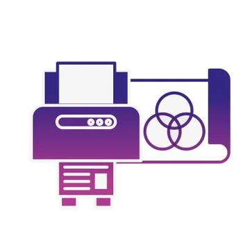 Graphic design printer copy paper Illustrazione stock