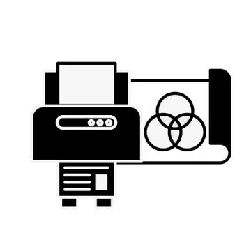 Graphic design printer copy paper Stock Illustration
