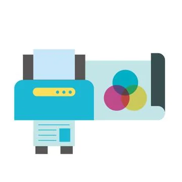 Graphic design printer copy paper 스톡 일러스트