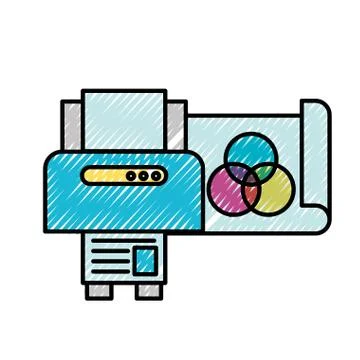 Graphic design printer copy paper Stockillustratie