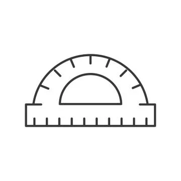 Graphic design protractor angle measure tool Illustrazione stock