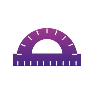 Graphic design protractor angle measure tool Illustrazione stock