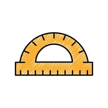 Graphic design protractor angle measure tool Illustrazione stock