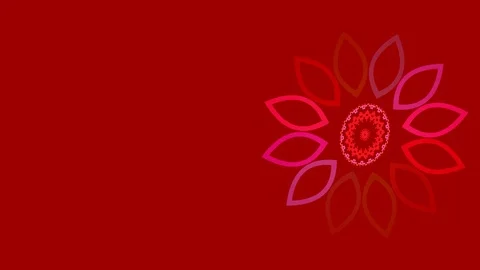Graphic design on the right side that changes color as it rotates clockwise Video stock 115474987