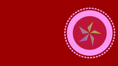 Graphic design on the right side that changes color as it rotates clockwise Stock Footage 115475229