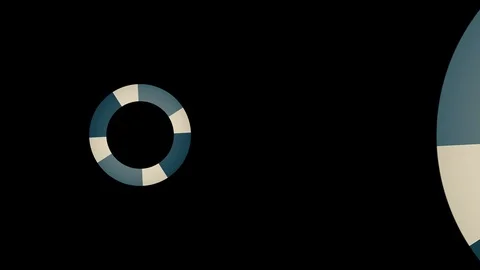 Graphic design that rotates from left to center and then to the right. 스톡 동영상 117987771