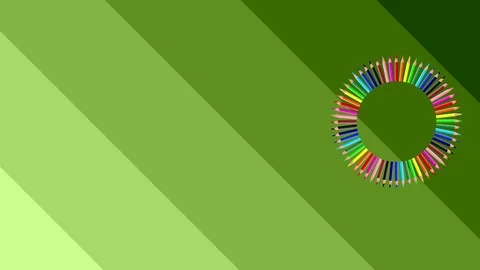 Graphic design that rotates on the right side from top to bottom changing color. 動画素材 115763571