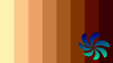 Graphic design that rotates on the right side from top to bottom changing color. Video stock 119399445
