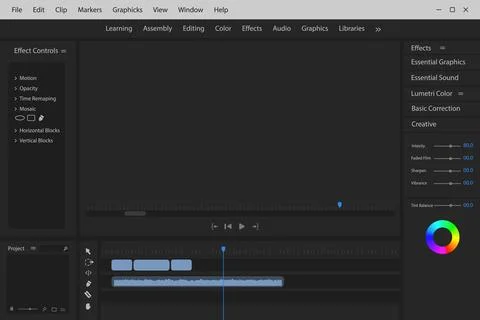 Graphic design screen. Application program for drawing toolbar Stock Illustration
